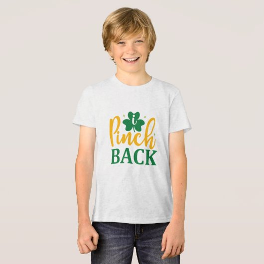 Pinch Back – Grappig St. Patrick’s Day Kinder T-sh Tri-Blend Shirt (Voorkant volledig)