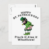 Pinch It Happy St Patrick's Day Briefkaart (Voorkant / Achterkant)