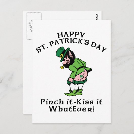 Pinch It Happy St Patrick's Day Briefkaart (Voorkant / Achterkant)