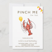 Pinch me Crawfish Party Kaart (Voorkant)
