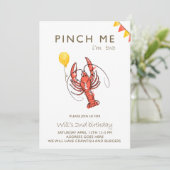Pinch me Crawfish Party Kaart (Staand voorkant)