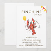 Pinch me Crawfish Party Kaart (Voorkant / Achterkant)