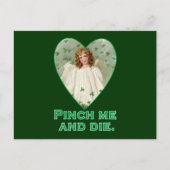 Pinch me en Die Funny St. Patricks Day Design Briefkaart (Voorkant)