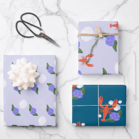 "Pinch me! Ik ben één" Verjaardag van de kreeft aa Inpakpapier Vel (Voorkant)