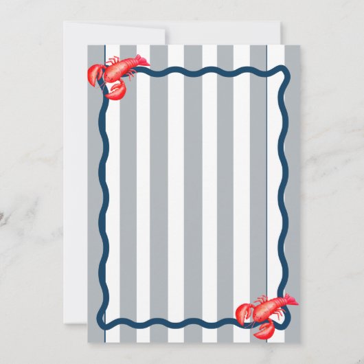 Pinch Me, I'm One lobster 1st Birthday Bedankkaart (Achterkant)