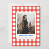 Pinch Me Retro Crawfish Afstudeerfeest Foto Kaart (Achterkant)