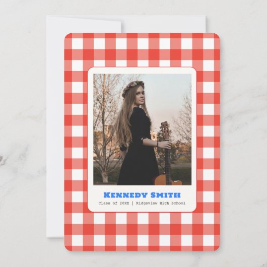 Pinch Me Retro Crawfish Afstudeerfeest Foto Kaart (Achterkant)