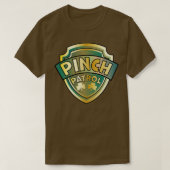 Pinch Patrol Badge St Patricks Day Lucky Shamrock T-shirt (Design voorkant)