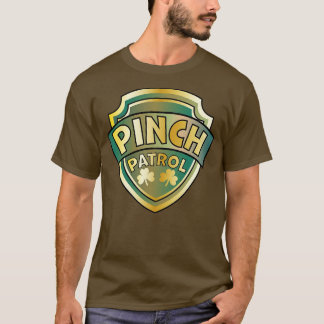 Pinch Patrol Badge St Patricks Day Lucky Shamrock T-shirt
