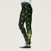 Pinch Proof Happy St. Patrick's Day Green Clover Leggings (Links)