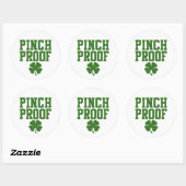 Pinch Proof met St Patricks Day shamrock Ronde Sticker (Vel)