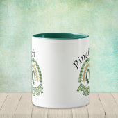Pinch Proof St Patrick's Day Green Rainbow Plaid Mok