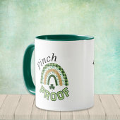 Pinch Proof St Patrick's Day Green Rainbow Plaid Mok