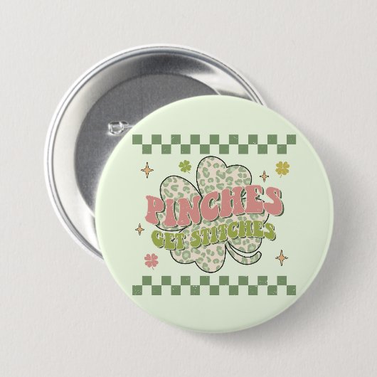 Pinches ophalen titels ronde button 7,6 cm (Voorkant /achterkant)