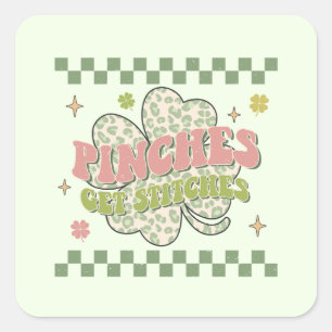 Pinches ophalen titels vierkante sticker