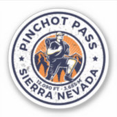 Pinchot Pass bergpas Sierra Nevada Sticker (Voorkant)