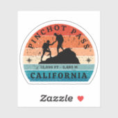 Pinchot Pass bergpas Sierra Nevada Sticker (Vel)