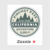 Pinchot Pass hoge bergpas Sierra Nevada x Sticker (Vel)