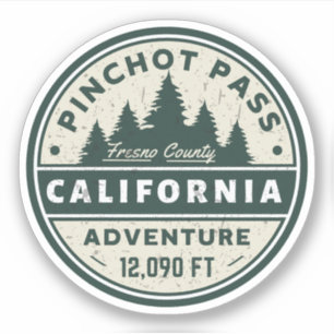 Pinchot Pass hoge bergpas Sierra Nevada x Sticker
