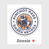 Pinchotpas hoge bergpas Sierra Nevada Sticker (Vel)