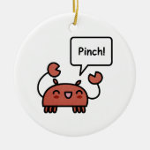 Pinchy Crab Keramisch Ornament (Voorkant)