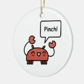 Pinchy Crab Keramisch Ornament (Links)