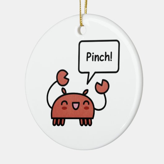 Pinchy Crab Keramisch Ornament (Links)