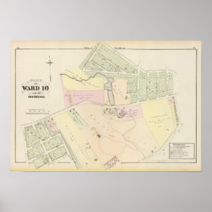 Pinckney Boerderij Oakland Plat Atlas Map Poster