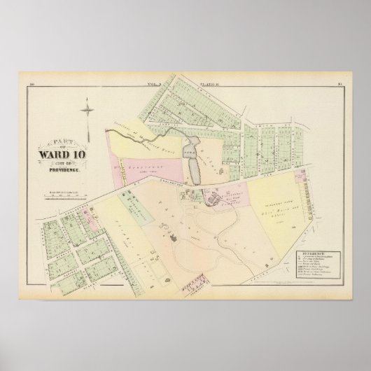 Pinckney Boerderij Oakland Plat Atlas Map Poster (Voorkant)