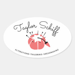 Pincushion Dressmaker Alterations Merk Sticker