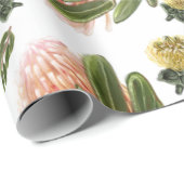 Pincushion Protea Botanisch patroon Cadeaupapier (Rol Hoek)