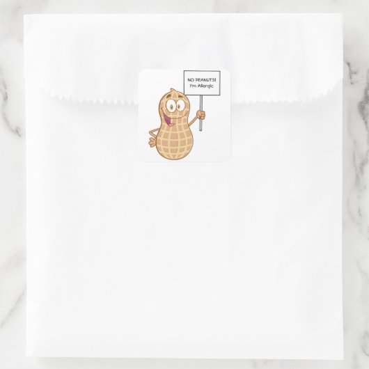 Pinda Allergie (aanpasbare) Sticker (Tas)