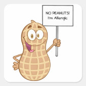 Pinda Allergie (aanpasbare) Sticker (Voorkant)