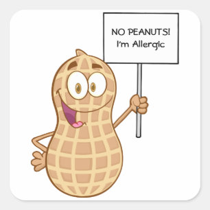 Pinda Allergie (aanpasbare) Sticker