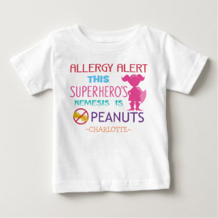 Pinda-allergie Alert Superheldin Meisjes Custom
