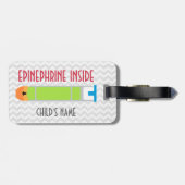 Pinda Allergie Epinefrine Binnen Kinderen Personal Bagagelabel (Achterkant horizontaal)
