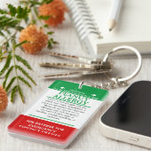 Pinda Allergie Medische Waarschuwing ICE onzichtba Sleutelhanger (Voorkant Rechts)