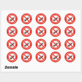 Pinda-allergie met aangepaste naam ronde sticker (Vel)