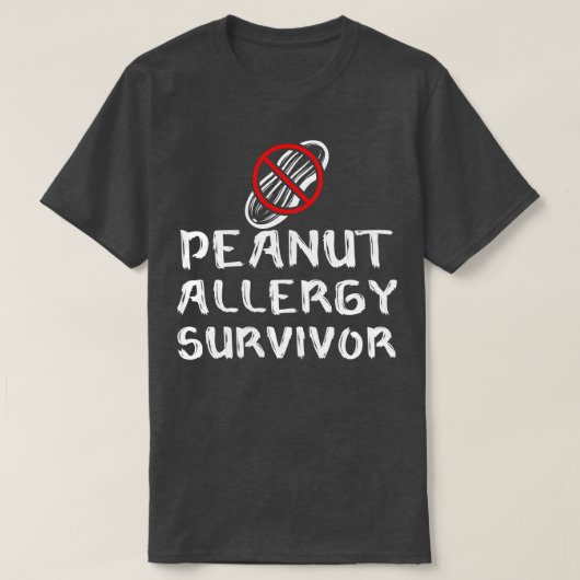 Pinda-allergie Overlevende 1 T-shirt (Design voorkant)