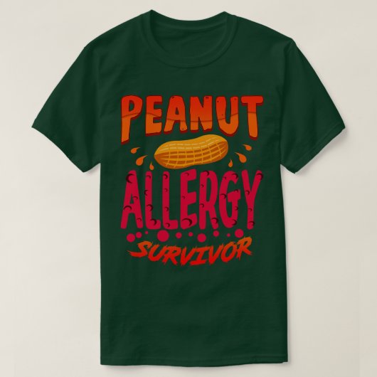Pinda-allergie Overlevende 1 T-shirt (Design voorkant)