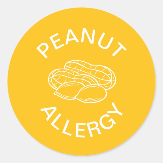 Pinda-allergie Ronde Sticker (Voorkant)