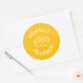 Pinda-allergie Ronde Sticker (Envelop)