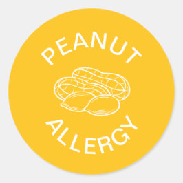 Pinda-allergie Ronde Sticker
