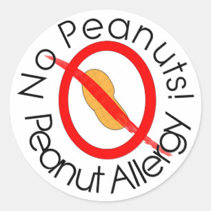 Pinda Allergie Sticker Geen Pinda's!