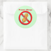 Pinda Allergie Sticker Ik ben allergisch in het gr (Tas)