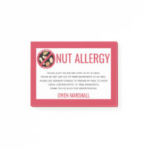 Pinda Boomnoot Allergie Waarschuwing Restaurant Aa