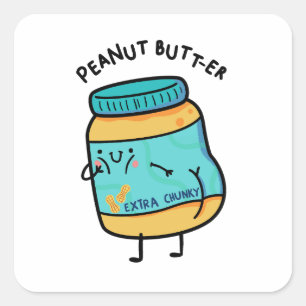 pinda-butt-er pinda-Sticker Vierkante Sticker