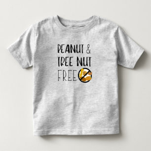 Pinda en boomnoot Gratis Symbool Notenallergie Waa Kinder Shirts