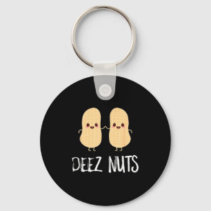Pinda Eten Grappig Kawaii Schattig Meme Deez Noten Sleutelhanger