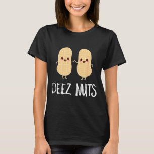 Pinda Eten Grappig Kawaii Schattig Meme Deez Noten T-shirt